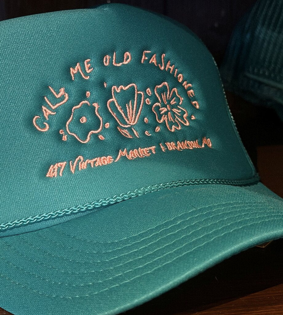 Call Me Old Fashioned Embroidered Trucker Hat