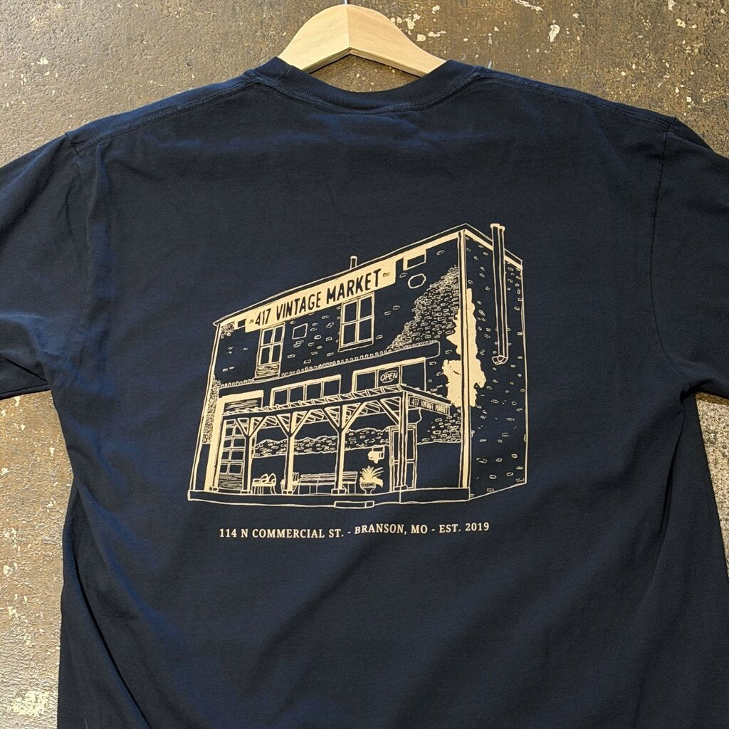 417 Black Storefront Sketch Long Sleeve Tee