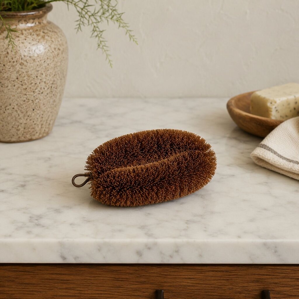 Stainless Steel + Cocofiber Vegetable Brush