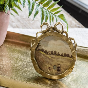 Bow Pewter Photo Frame
