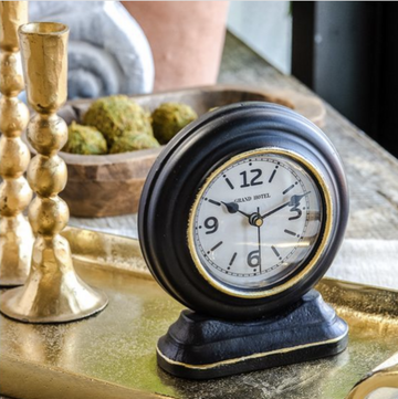 Black & Gold Table Clock