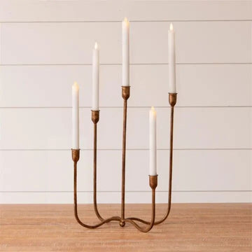 Hand Forged 5 Tier Brass Candelabra