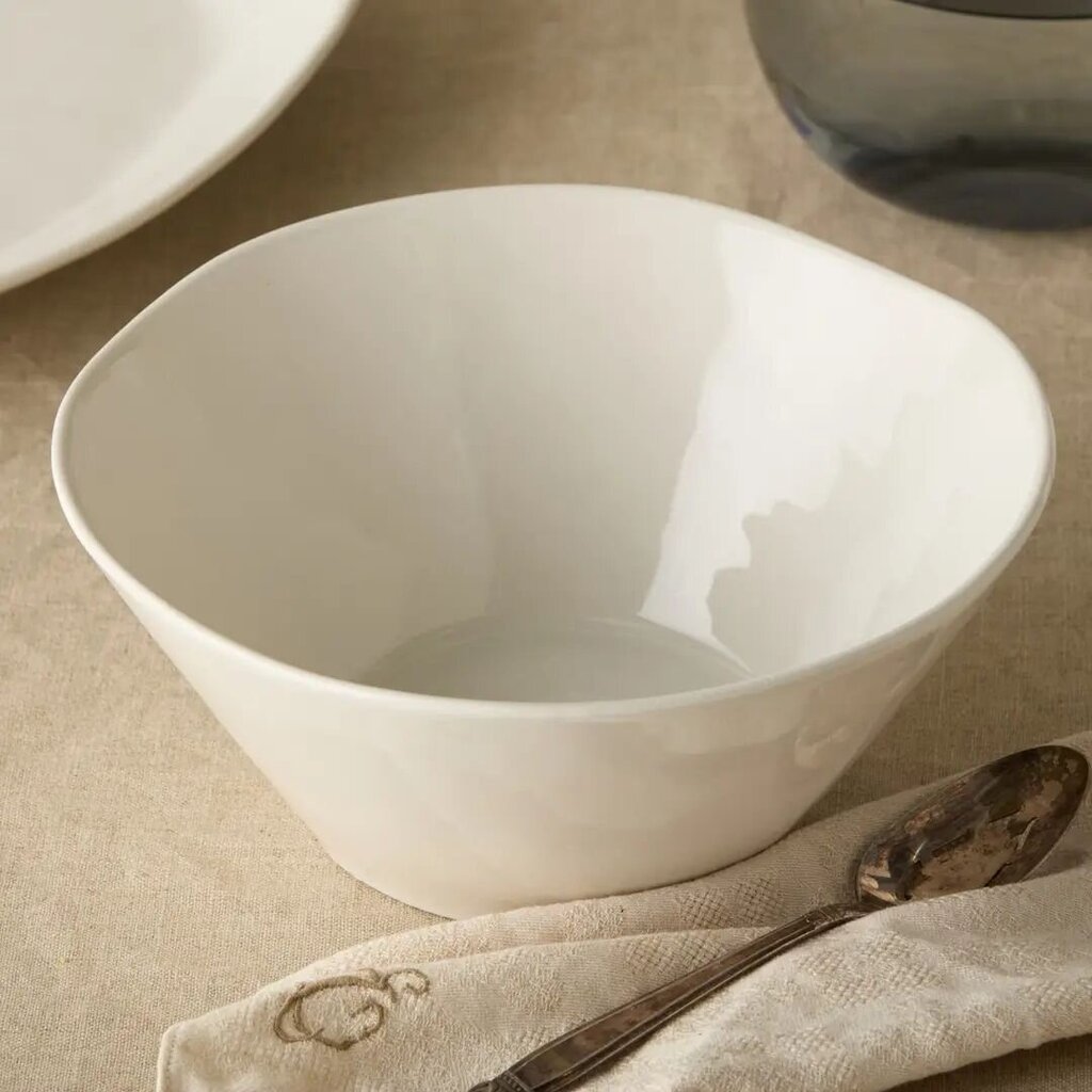 Linen Cream Deep Bowl