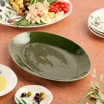 Verde Green Oval Platter
