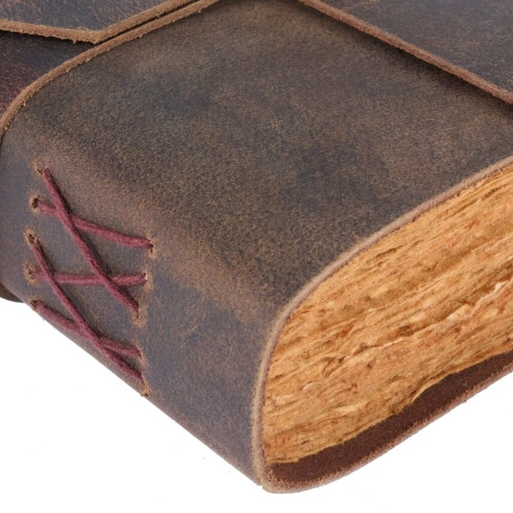 Distressed Leather Buckled Journal