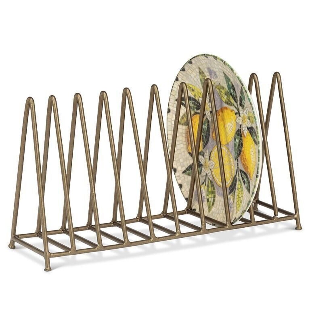 Gold Metal Plate Rack