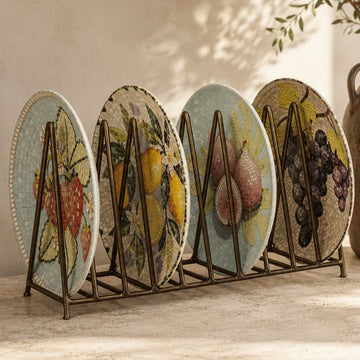 Gold Metal Plate Rack