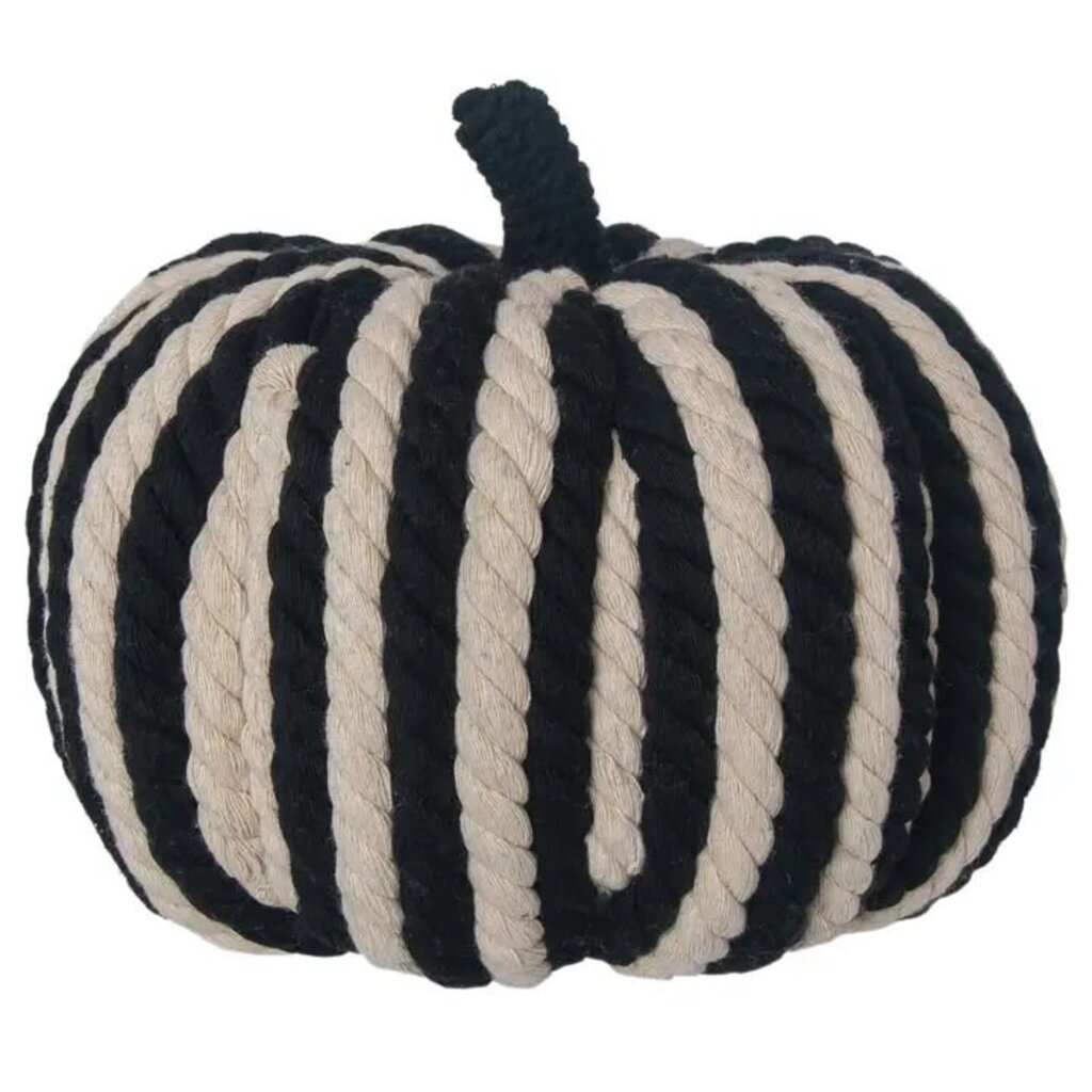Black & Cream Stripe Pumpkin