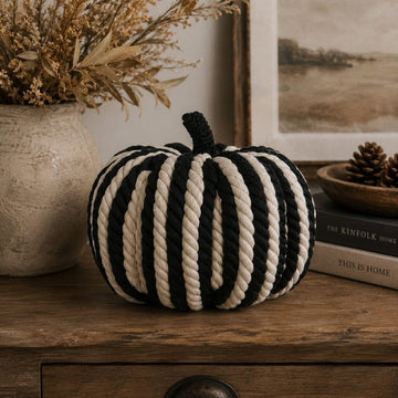 Black & Cream Stripe Pumpkin