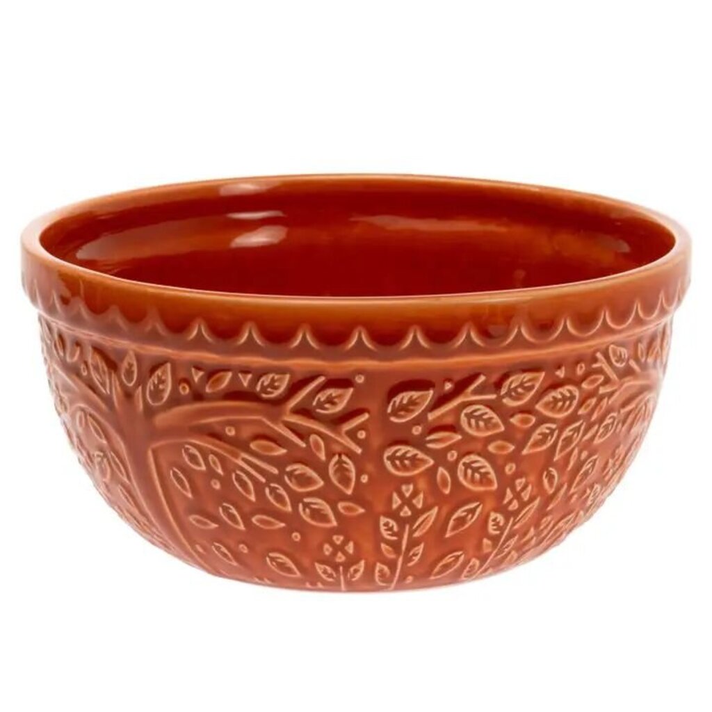 Orange Leaf Embossed Dolomite Bowl