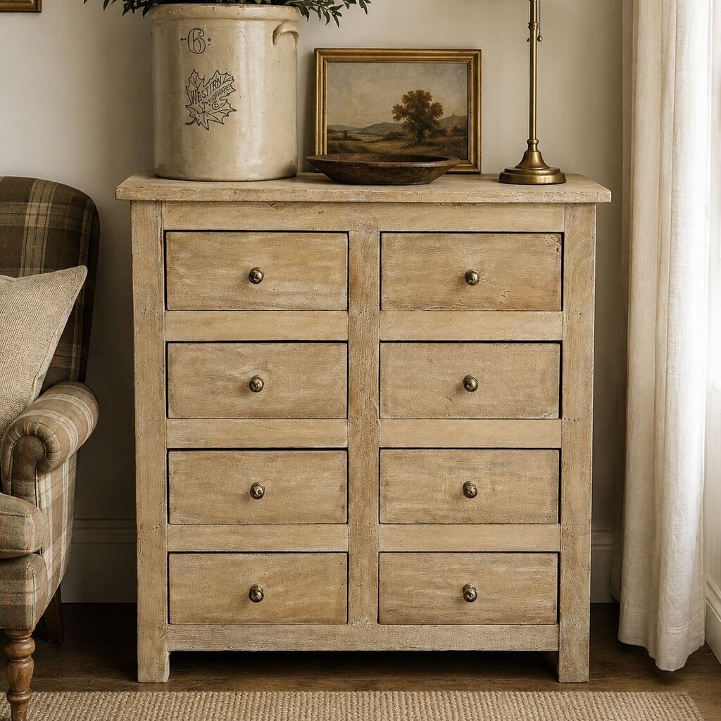 Wooden Chest of 8 Drawers