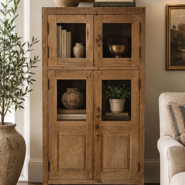 Wooden 4 Glass Door Cabinet