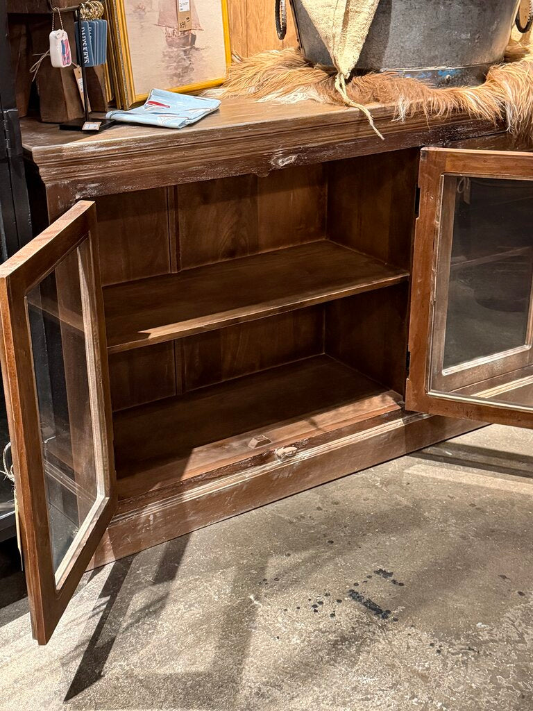 Wooden 4 Glass Door Sideboard