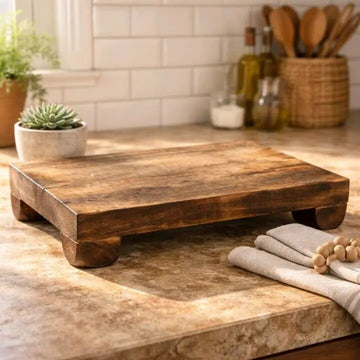 Dark Wood Rectangle Riser