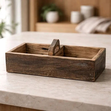 Dark Wood Divided Tray