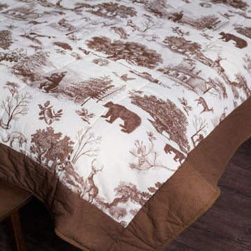 Cute Cabin Toile Throw