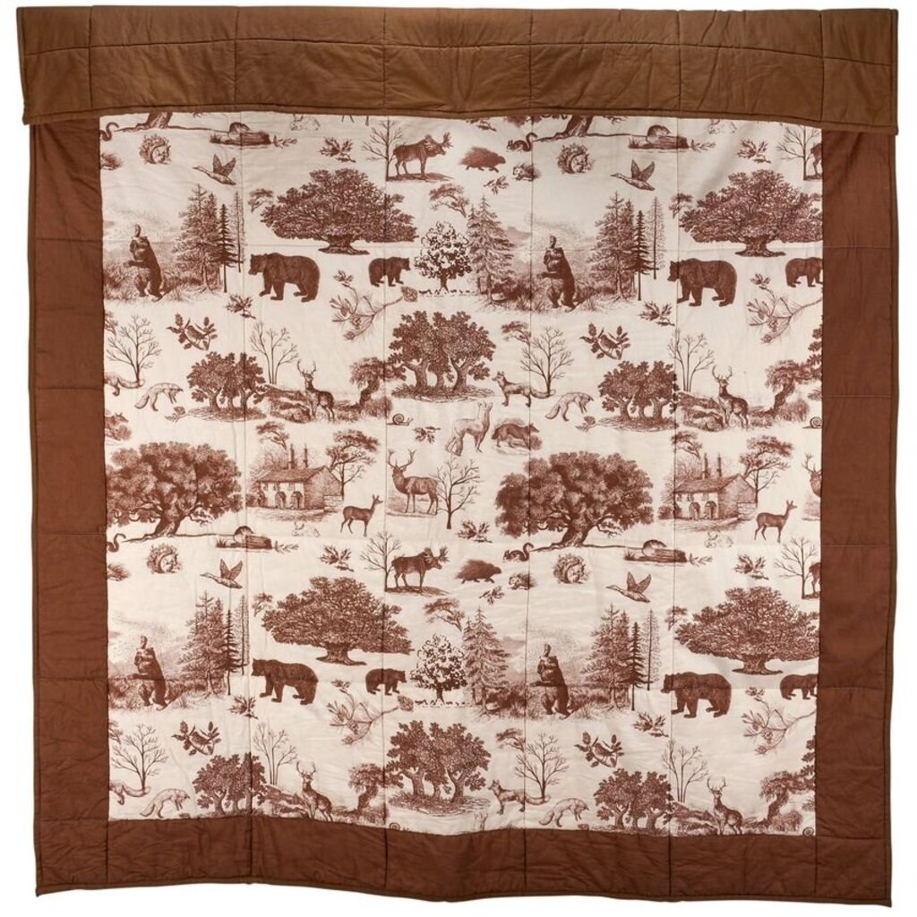 Cute Cabin Toile Throw