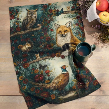 Fall Woodland Kitchen Towel