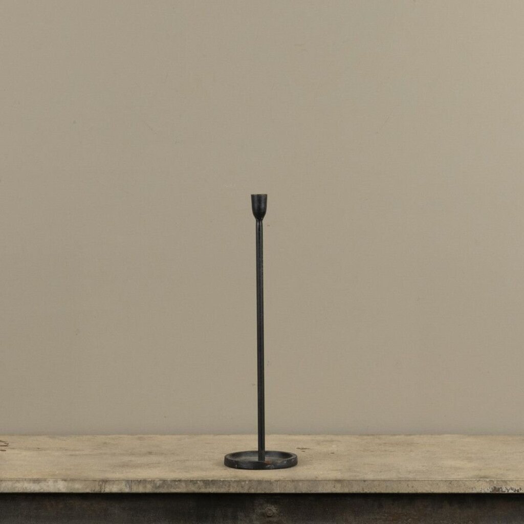 Skinny Black Taper Candlestick - 16"
