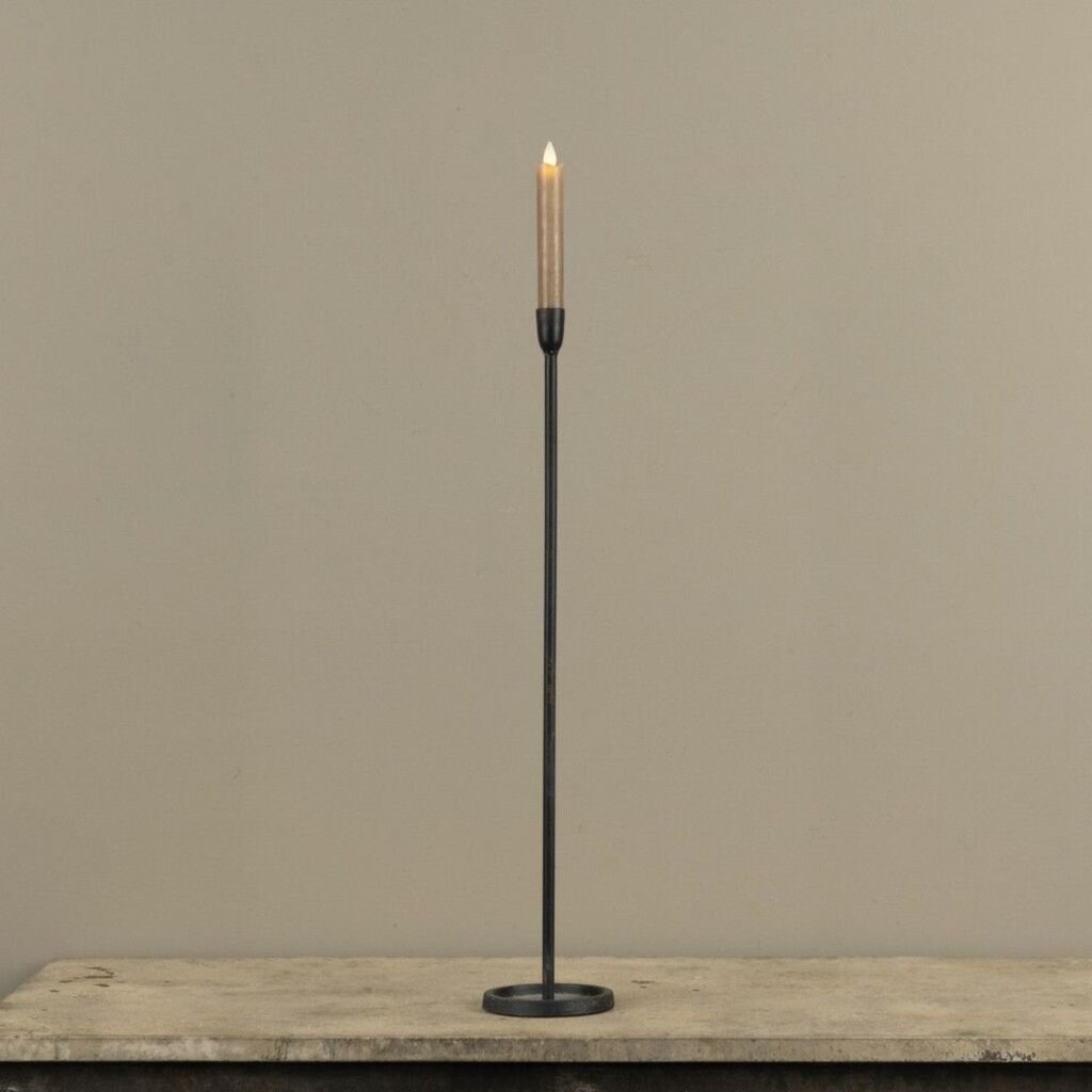 Skinny Black Taper Candlestick - 23"