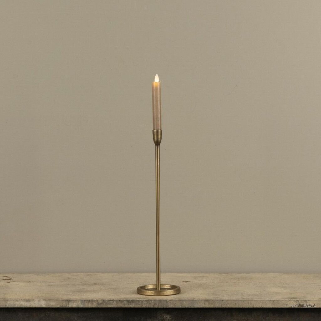 Skinny Gold Taper Candlestick- 16"