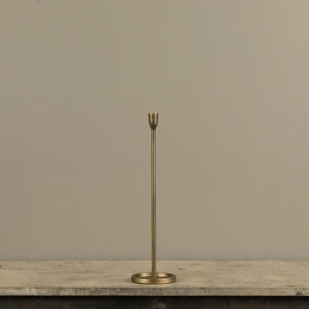 Skinny Gold Taper Candlestick- 16"