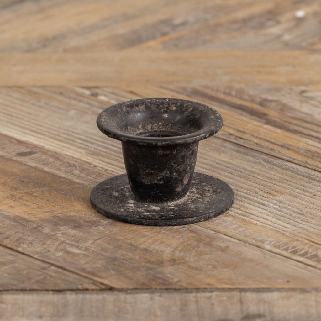 Simple Aged Taper Candle Holder