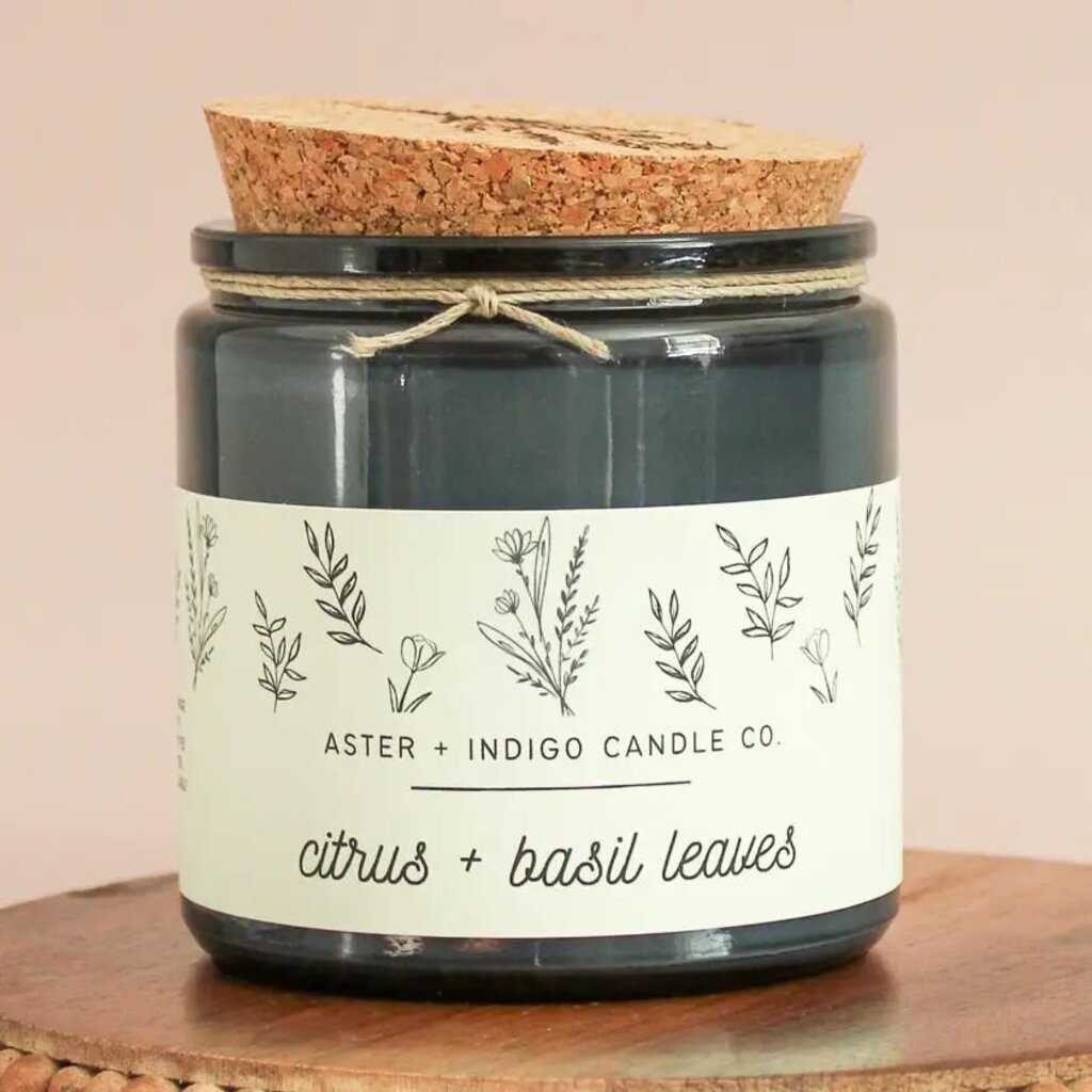 Citrus + Basil Leaves Soy Candle