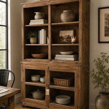 Wooden Sliding Door Hutch Cabinet