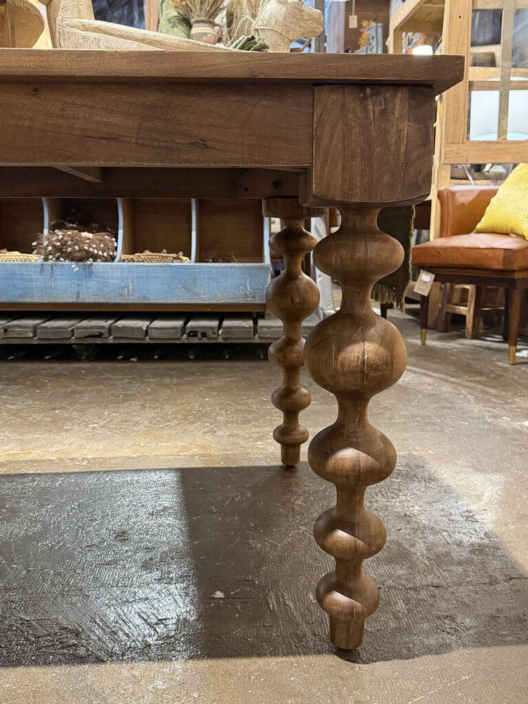 Wooden Bobbin Leg Table
