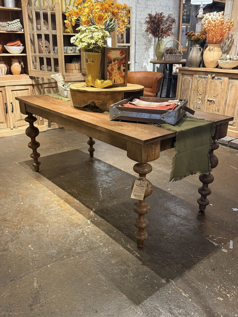 Wooden Bobbin Leg Table