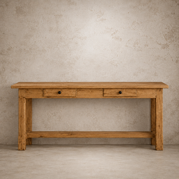 Recycled Wood 2 Drawer Console Table