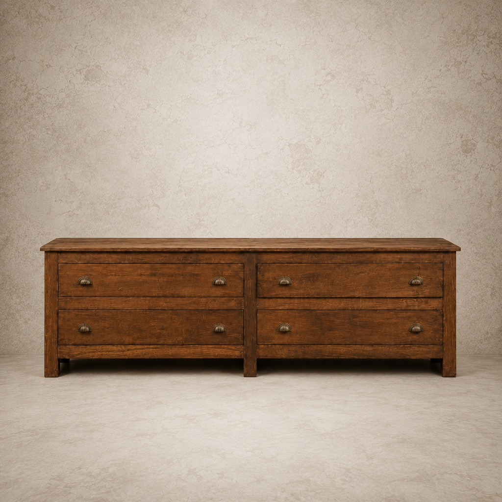 4 Drawer Dark Wood Sideboard