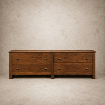 4 Drawer Dark Wood Sideboard