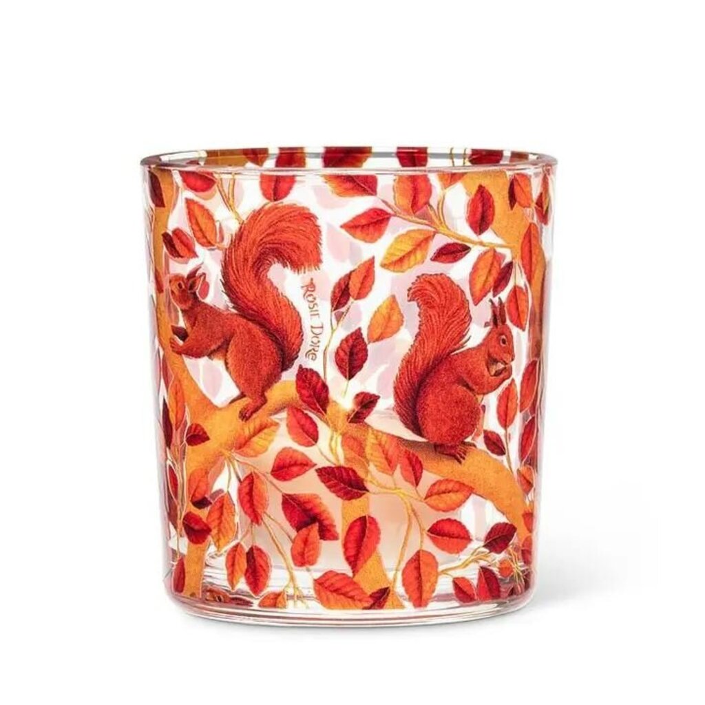 Squirrels + Autumn Leaves Votive