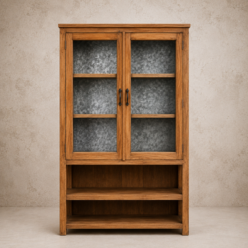 Zinc Back Tall Cabinet