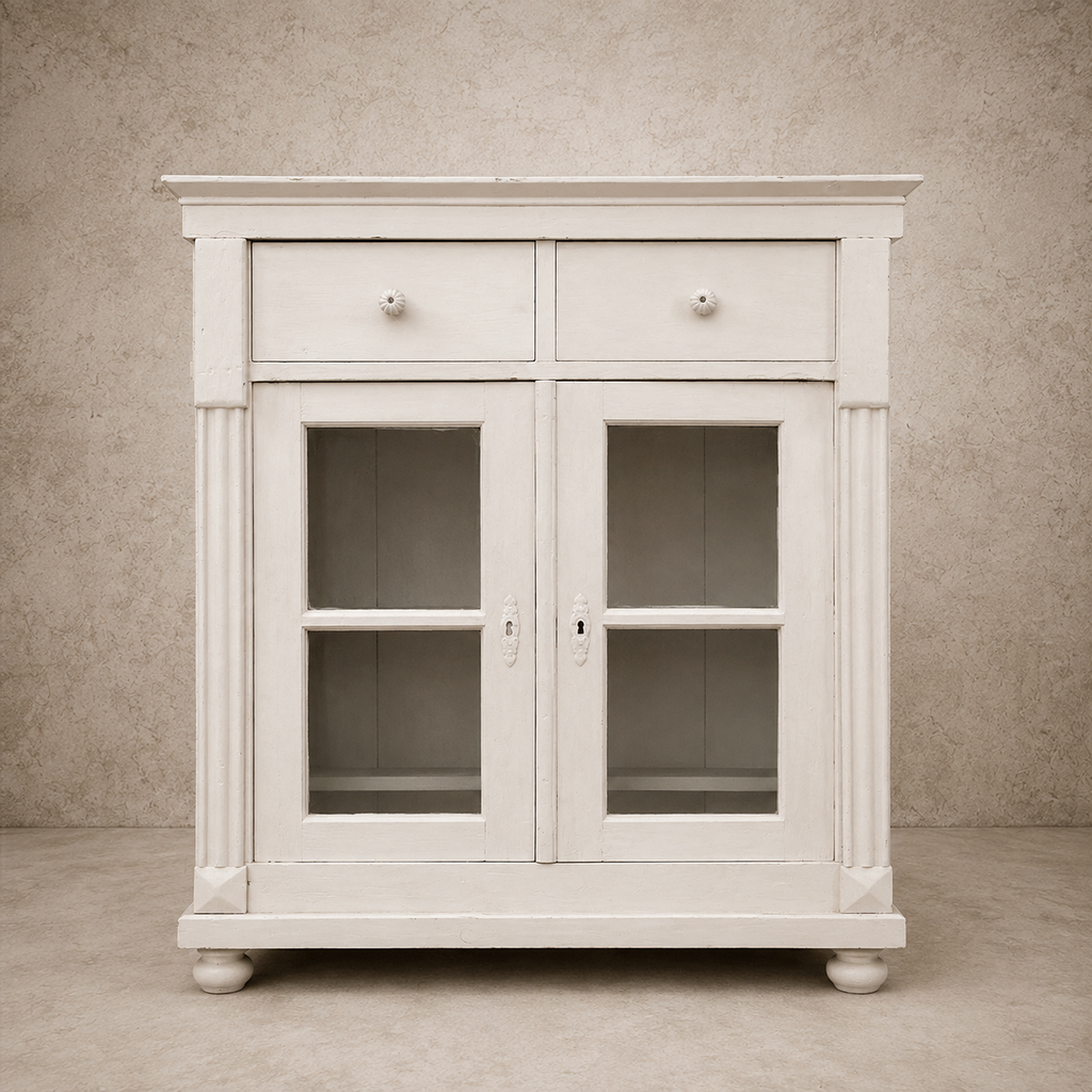 Beautiful White European Cabinet