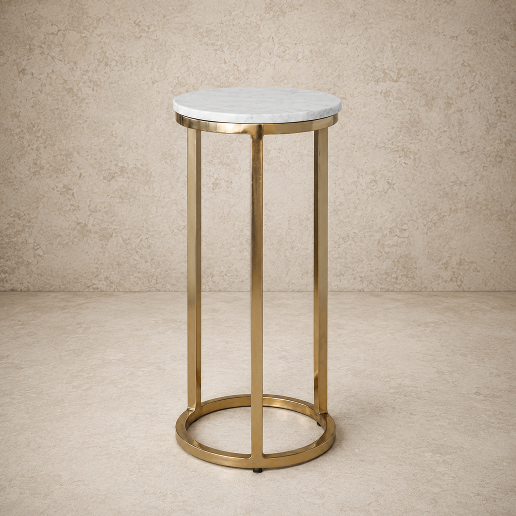 Marble & Metal Martini Table