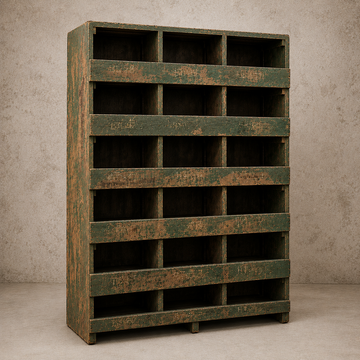 Old Green Office Cubbies