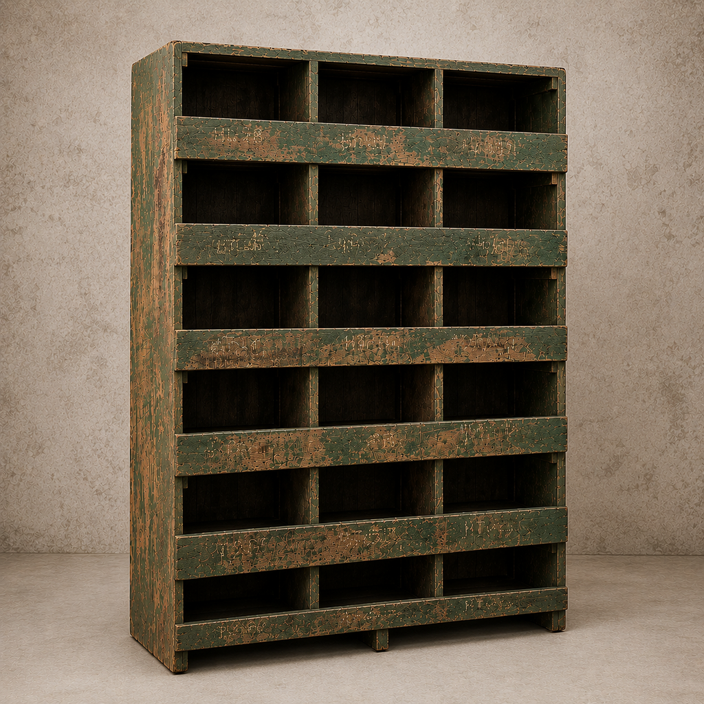 Old Green Office Cubbies