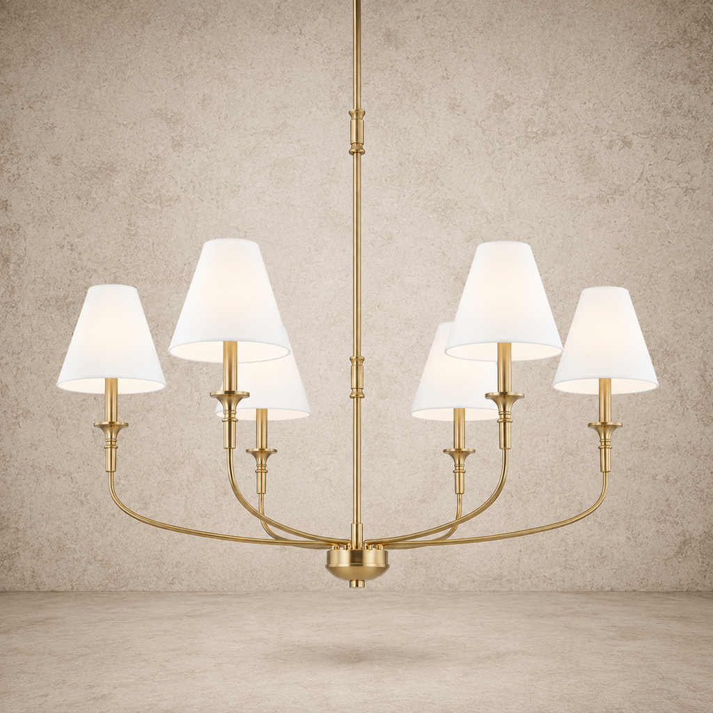 Barton Antique Brass Chandelier