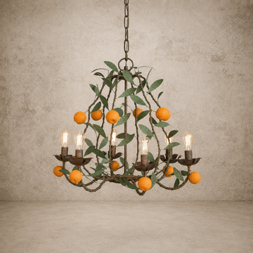 Toleware Tangerine Chandelier