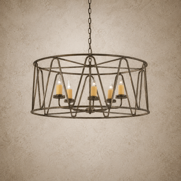 Drum Chandelier With Candle Lights