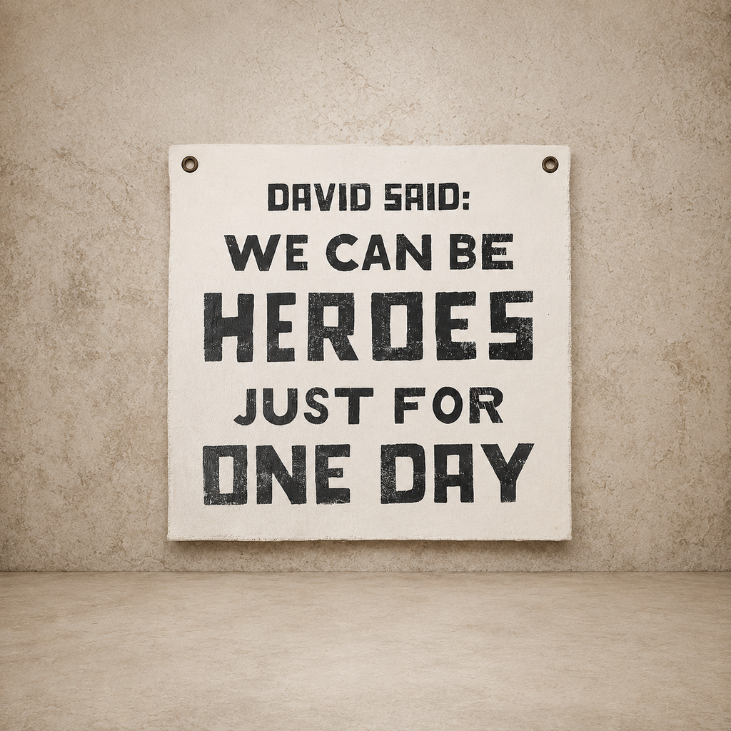 "David Said" Hand-Painted Wall Tarp