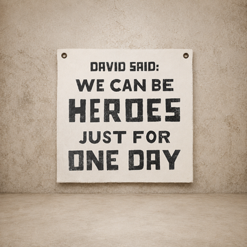 "David Said" Hand-Painted Wall Tarp