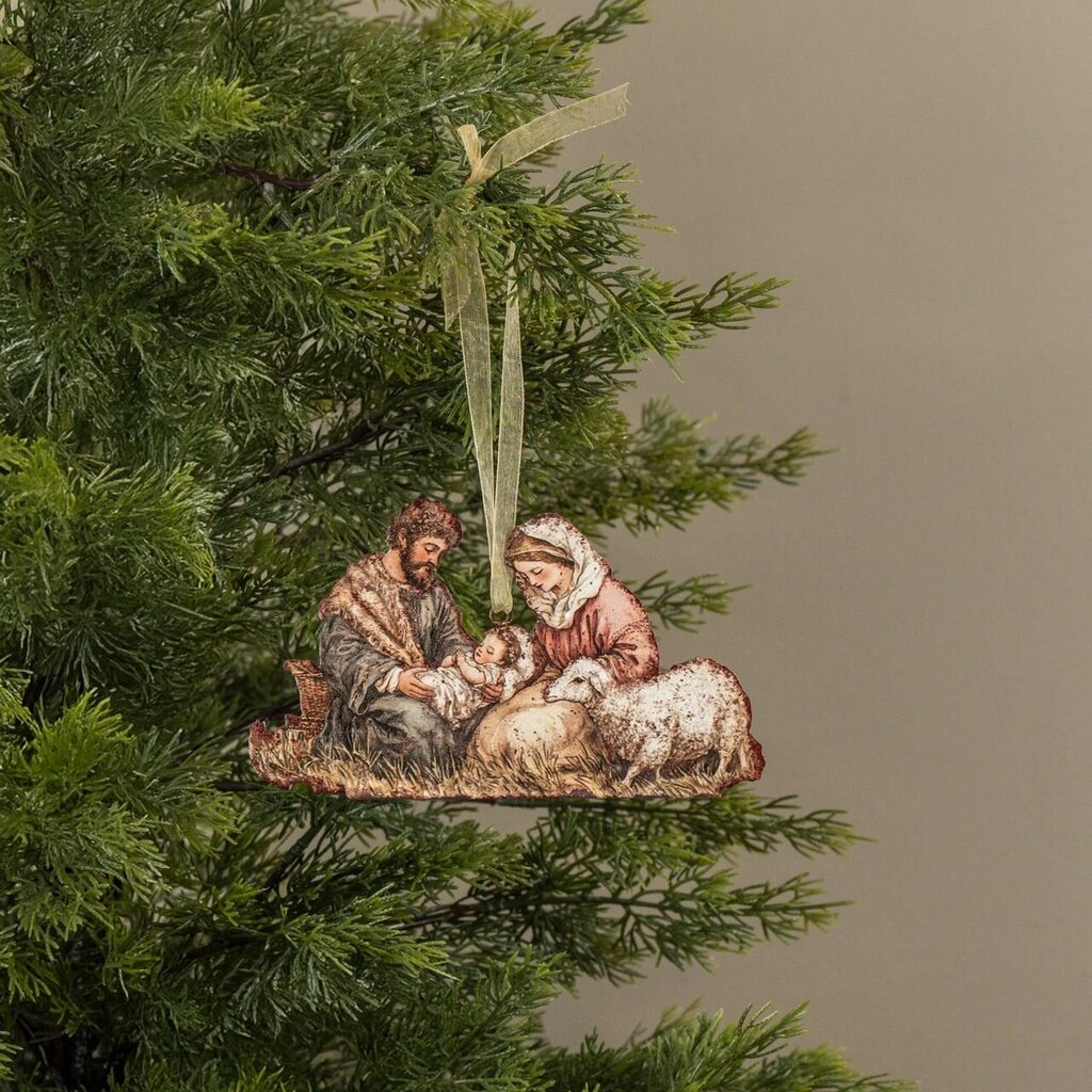Metal Nativity Ornament - 4"