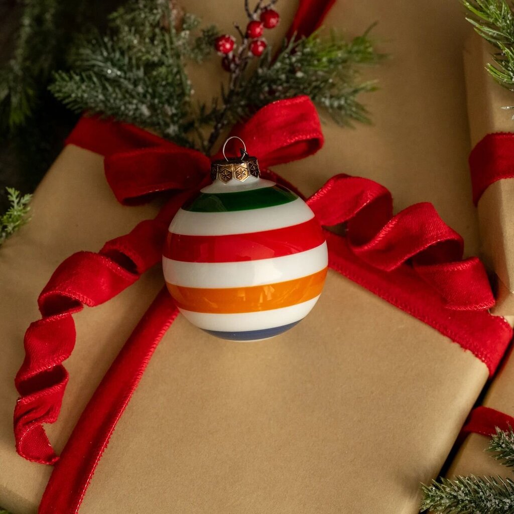 Striped Multi-Colored Ornament