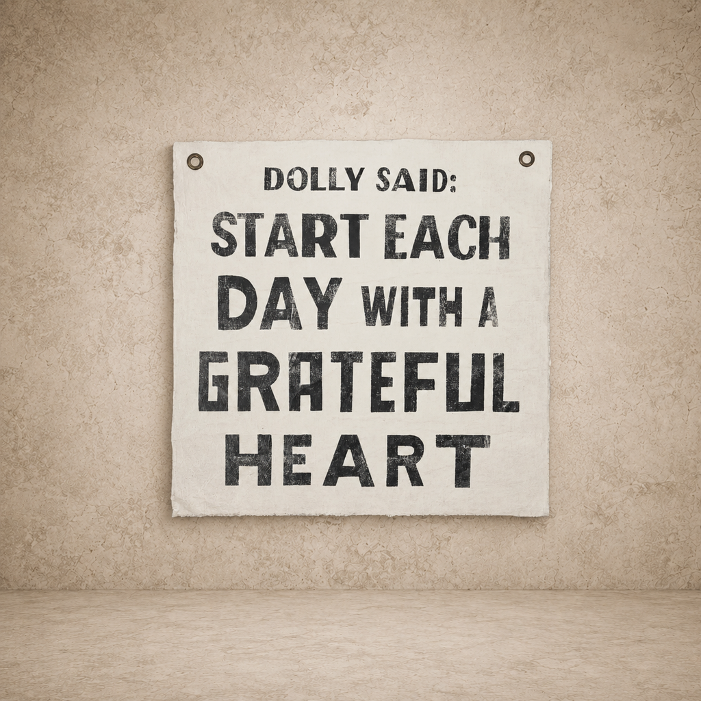 Dolly Said Hand-Painted Wall Tarp