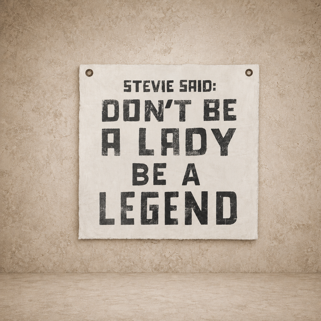 Stevie Said Hand-Painted Wall Tarp