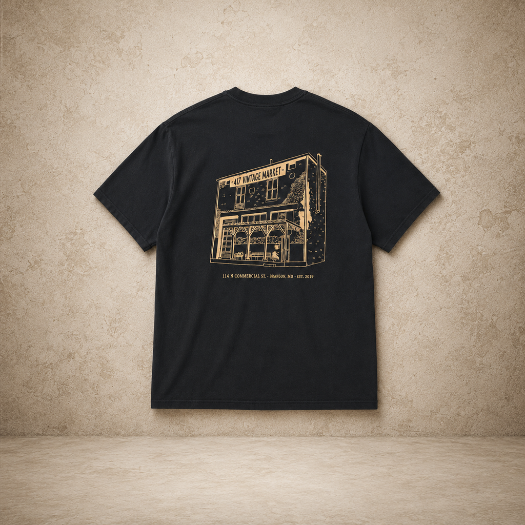 417 Black Storefront Sketch Tee